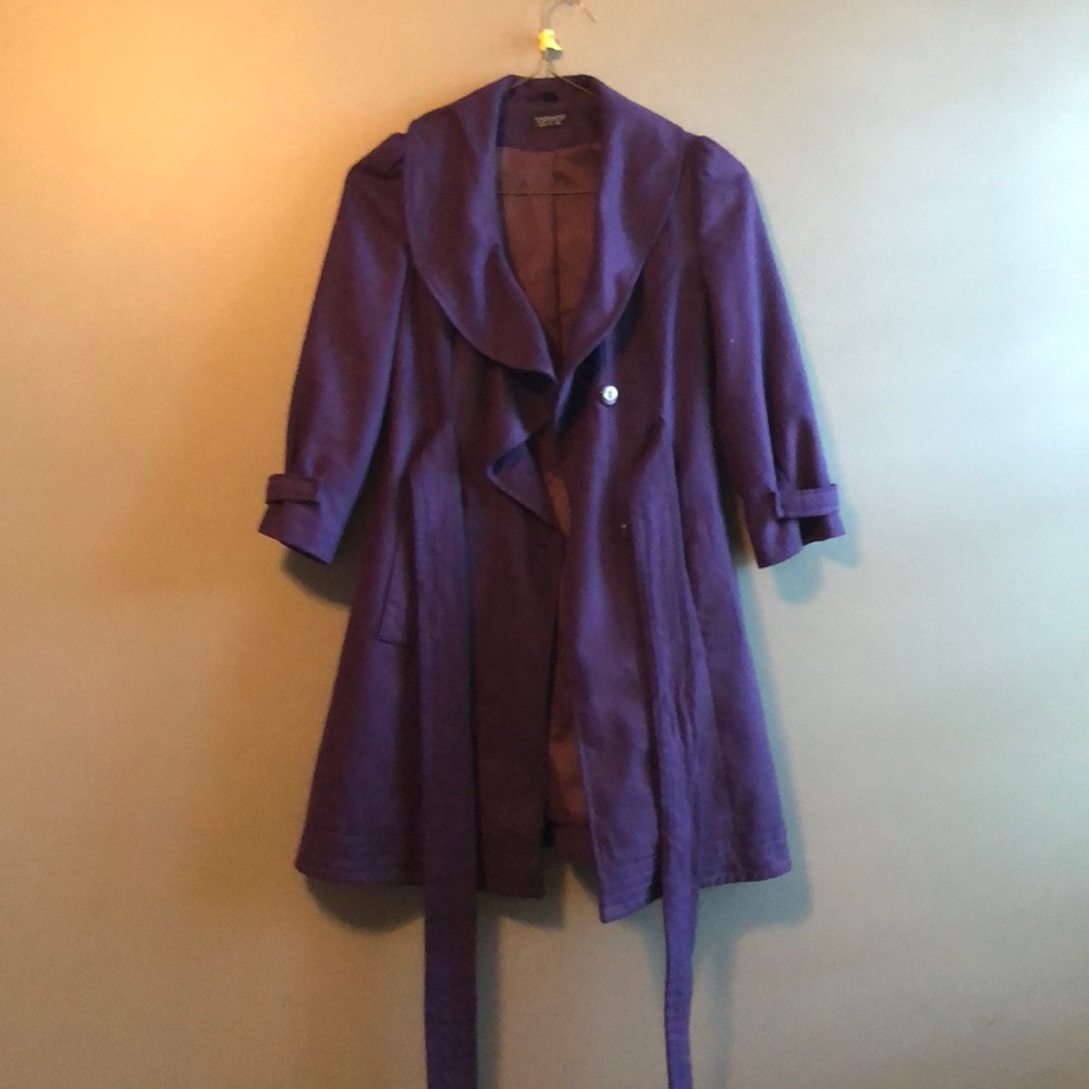 Purple TopShop Coat with Belt